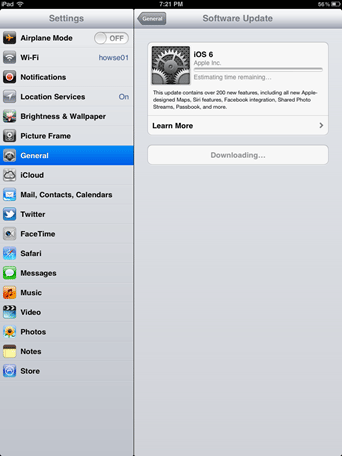 iOS Update Downloading